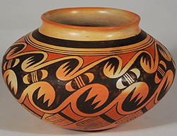 Southwestern pottery container.
