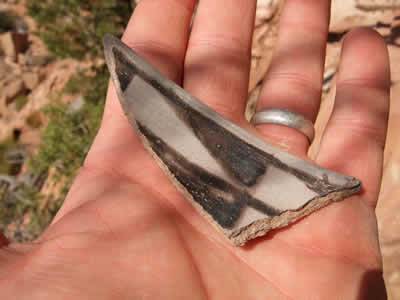 Native American pot shard-remnants of a not-so-distant past